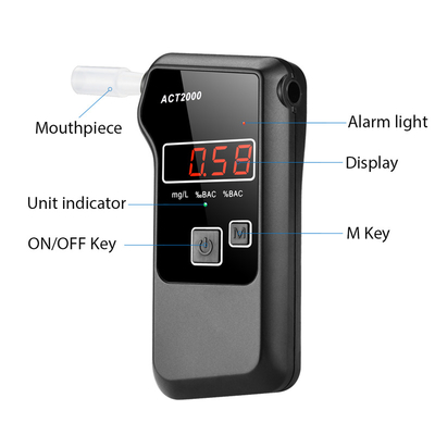 Interrupt Detection Breath Alcohol Analyzer Road Police Control Drunk Driving Alcohol Tester Fuel Cell Alcohol Breath Tester