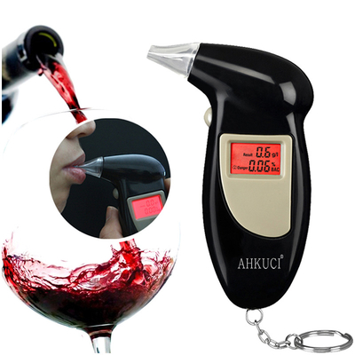 Breathalyzer Personal Alcohol Testing Tester With Key Chain With LCD Display Screen AHKUCI Brand AT-68S