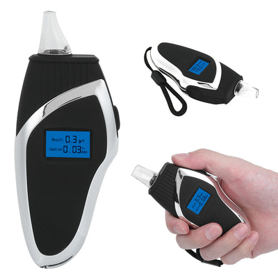 Professional Semiconductor Alcohol Breath Analyzer Digital LCD Display Breathalyzer Breath Alcohol Tester Detector with 5 Mouthpieces